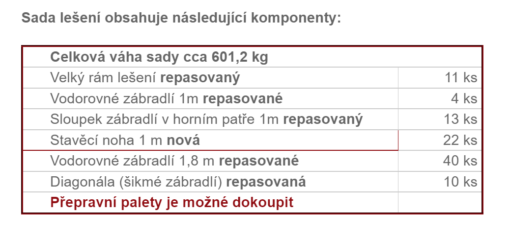 Rámové lešení 85 m² Bez podlážek